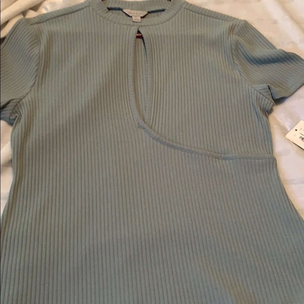 Short sleeve keyhole sweater NEW